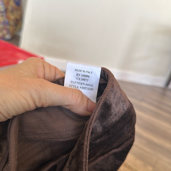 Italian rich colored brown velvet trousers by Kulson size 40 is a us size 8-10 - Picture 14 of 14